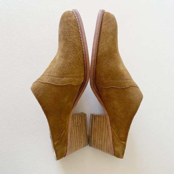 Free People Shoes Mules New Frontier Suede Slip On Casual Western Boho Tan 7 - Picture 10 of 15